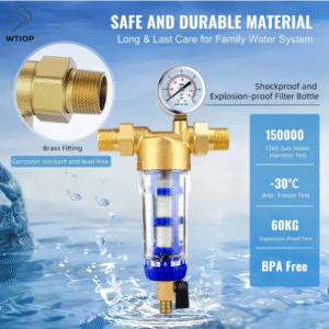 Filter Purifier Whole House Spin Down Sediment Water Filter Central Prefilter System Backwash Stainless Steel Mesh